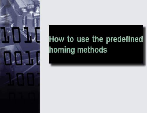 How to use the predefined homing methods