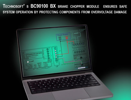 The BC90100 BX brake chopper module pairs with the Technosoft drives to protect your system from regenerative energy during rapid deceleration