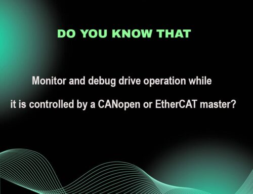 Monitor and debug drive operation while it is controlled by a CANopen or EtherCAT master